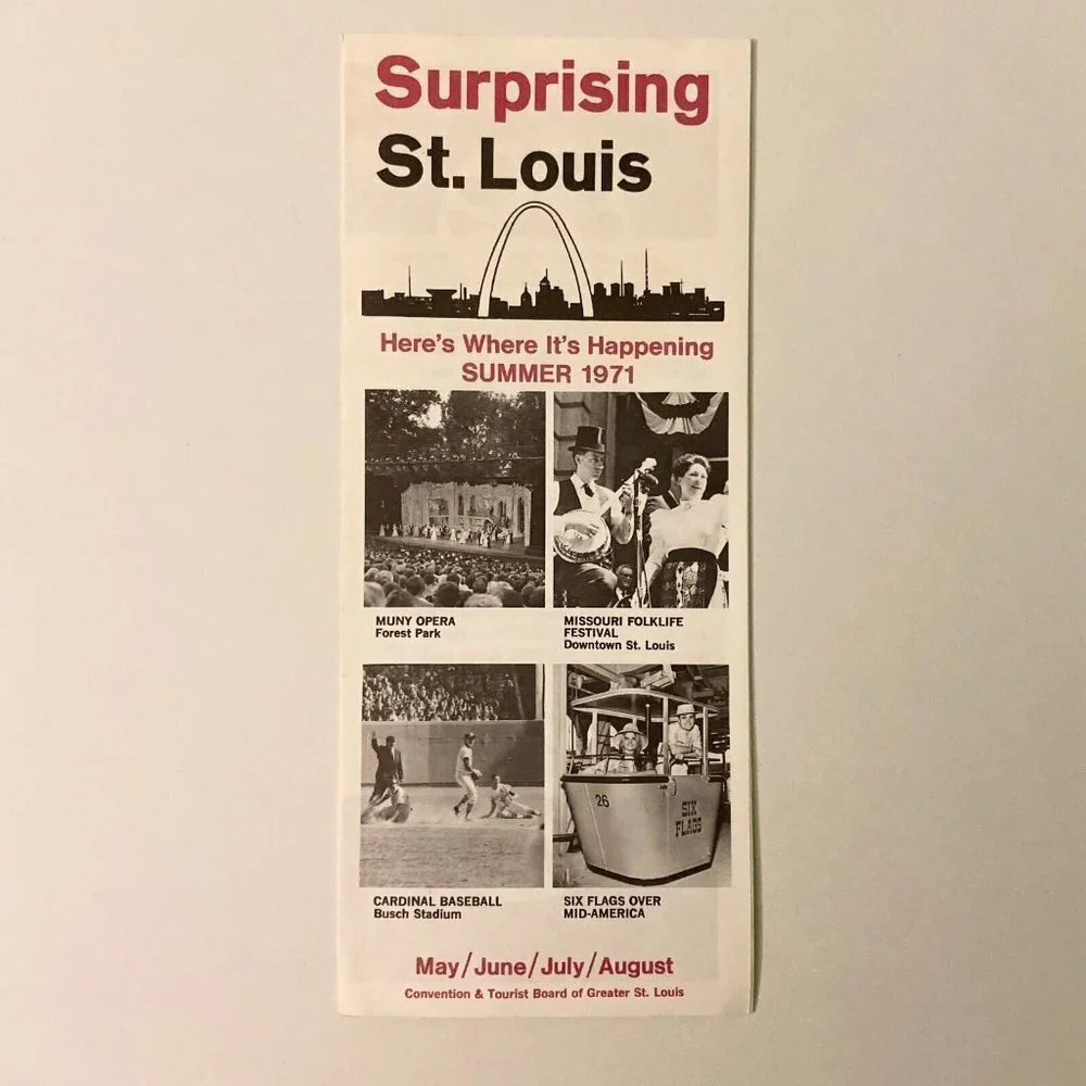 Vintage Summer 1971 Surprising St Louis Missouri Brochure Pamphlet Souvenir